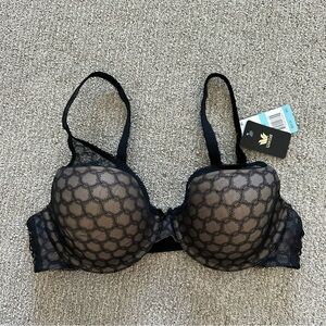 NWT Wacoal 853278 Superchic Contour Bra Underwire‎ Black Size 38C